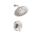 Single Handle 1-Spray 9 Round High Pressure Shower Faucet in Brushed NICKEL. Ne