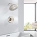 Single Handle 1-Spray 9 Round High Pressure Shower Faucet in Brushed NICKEL. Ne