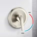 Single Handle 1-Spray 9 Round High Pressure Shower Faucet in Brushed NICKEL. Ne