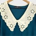 Tuckernuck Pomander Place Peacock Blue Green Lace Collar Kit Dress Size Small