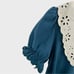 Tuckernuck Pomander Place Peacock Blue Green Lace Collar Kit Dress Size Small