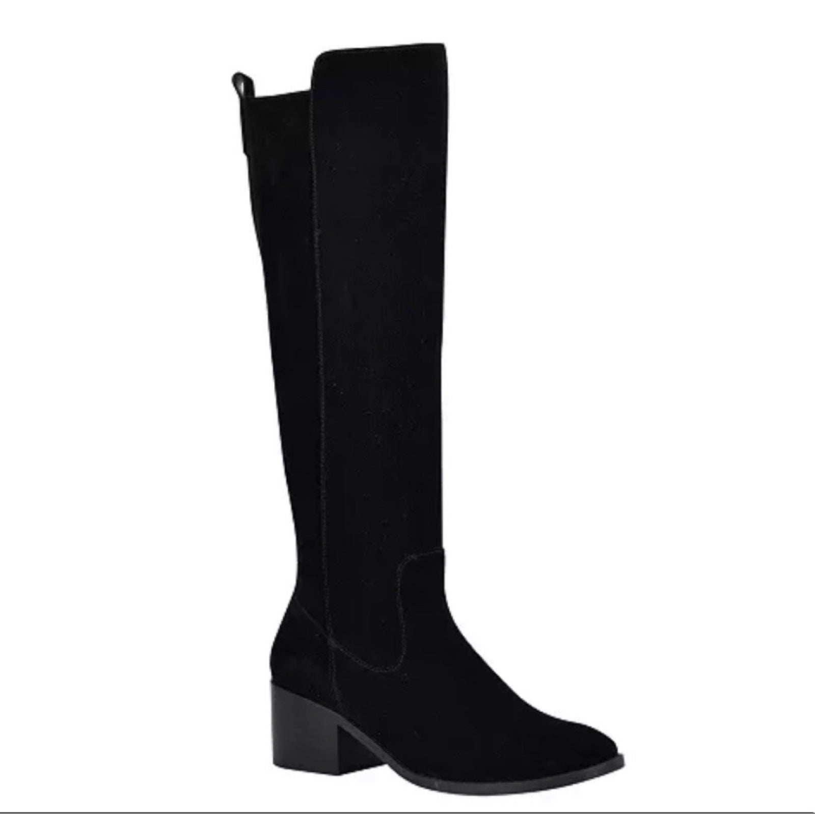 Marc Fisher Rela Black Suede Riding boots tall