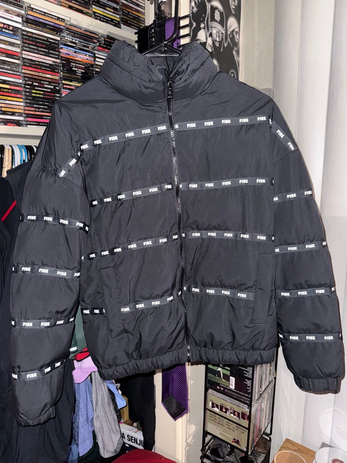 Victoria's Secret PINK Women's Black Puffer Jacket size XS