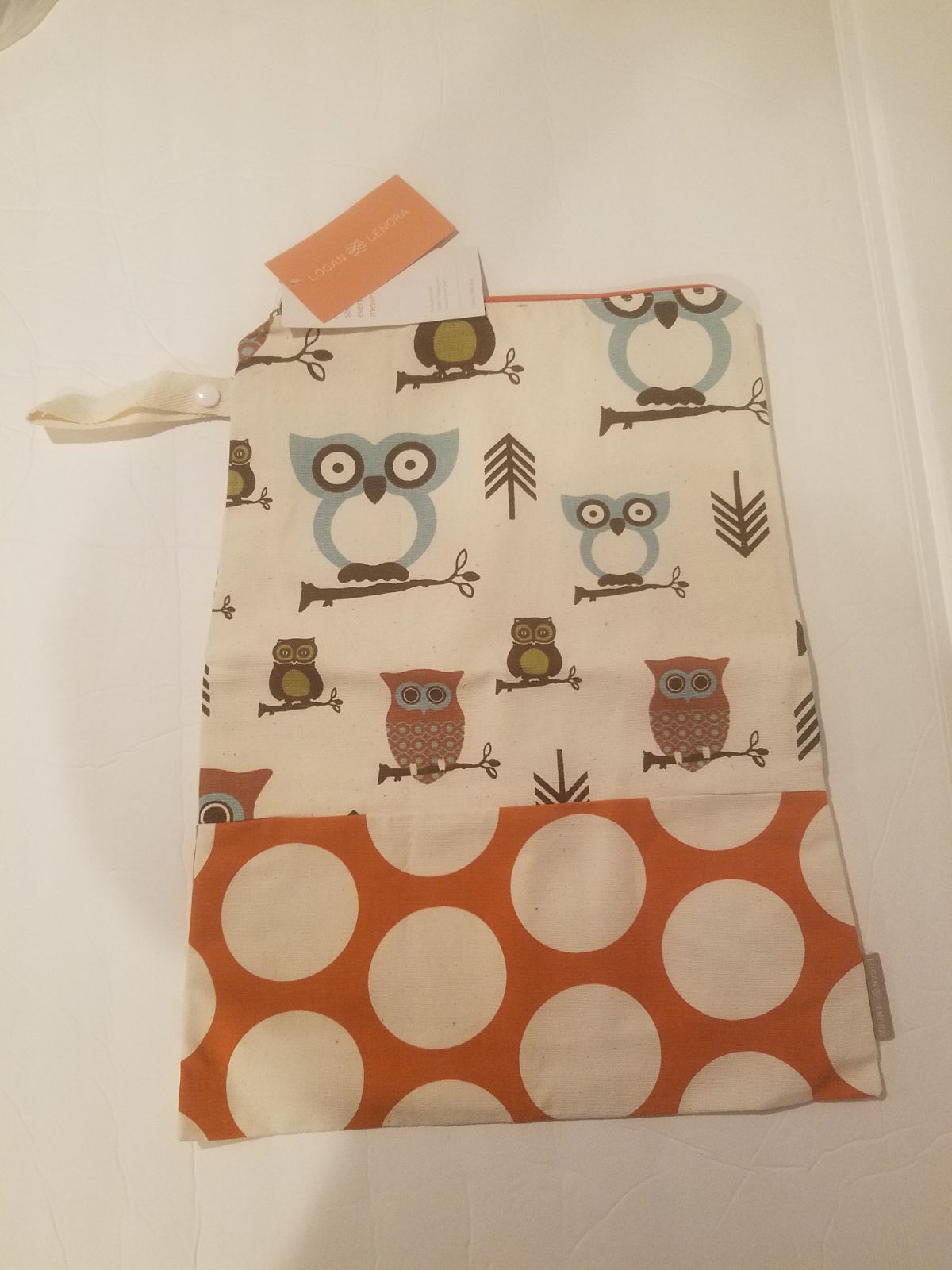 NEW Logan & Lenora Owl Reusable Wetbag