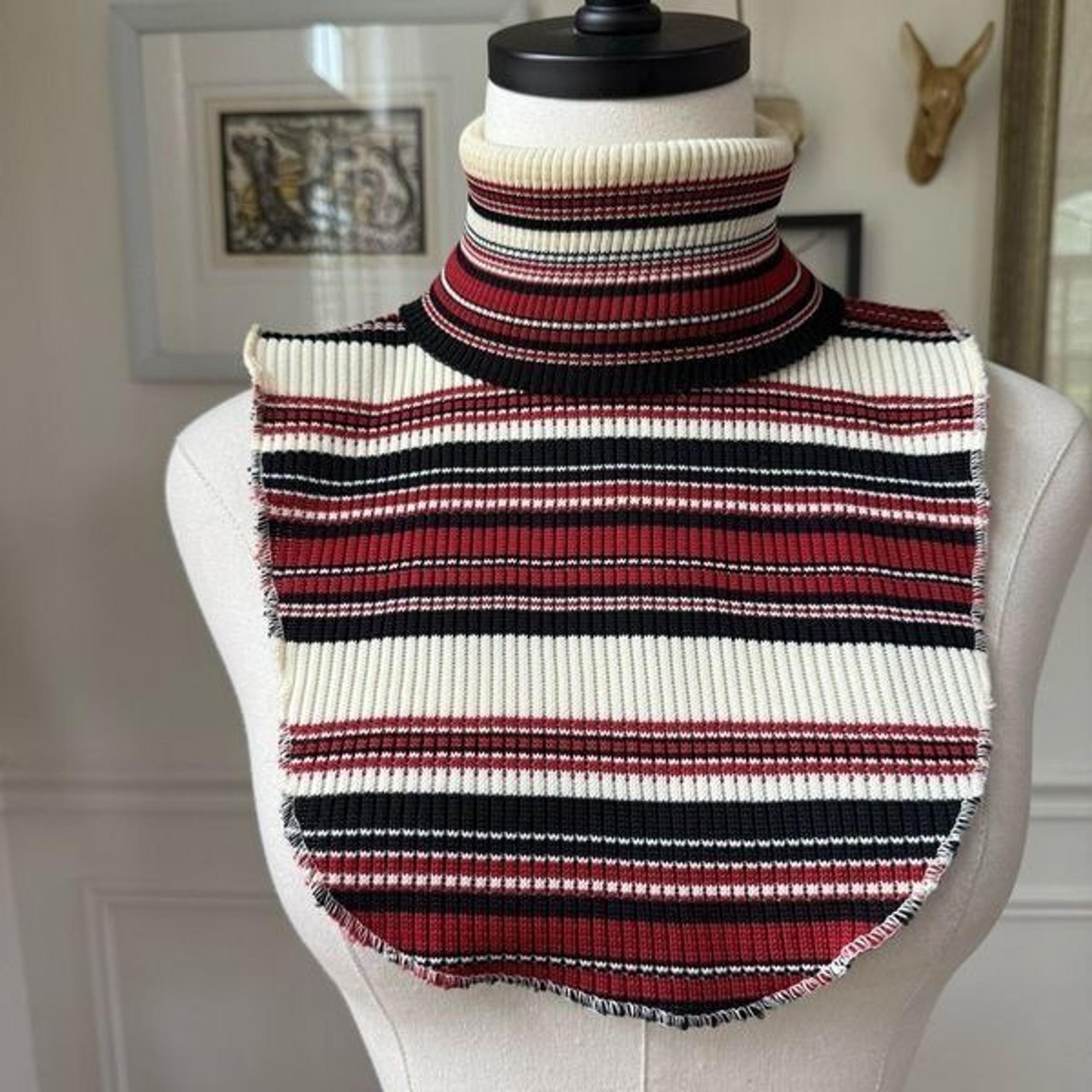 Vintage 70s Dickie Rust Black Cream Stripe OSFM