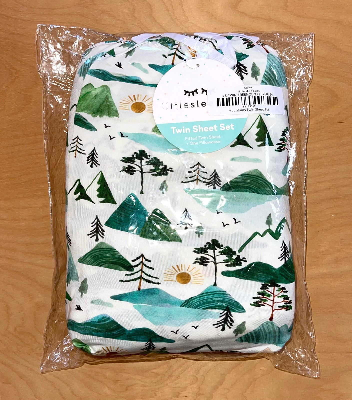 Little Sleepies Mountain Mist Twin Sheet Set - NIB