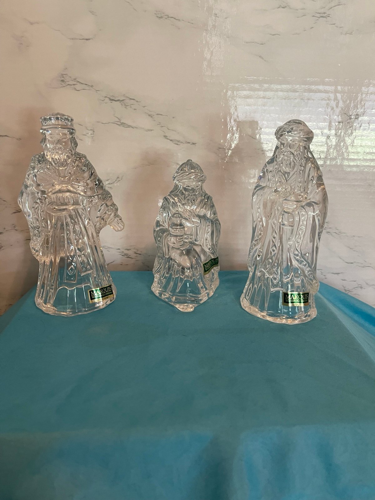 Waterford Marquis Crystal Christmas Nativity The Three Wise Men Kings Figurines