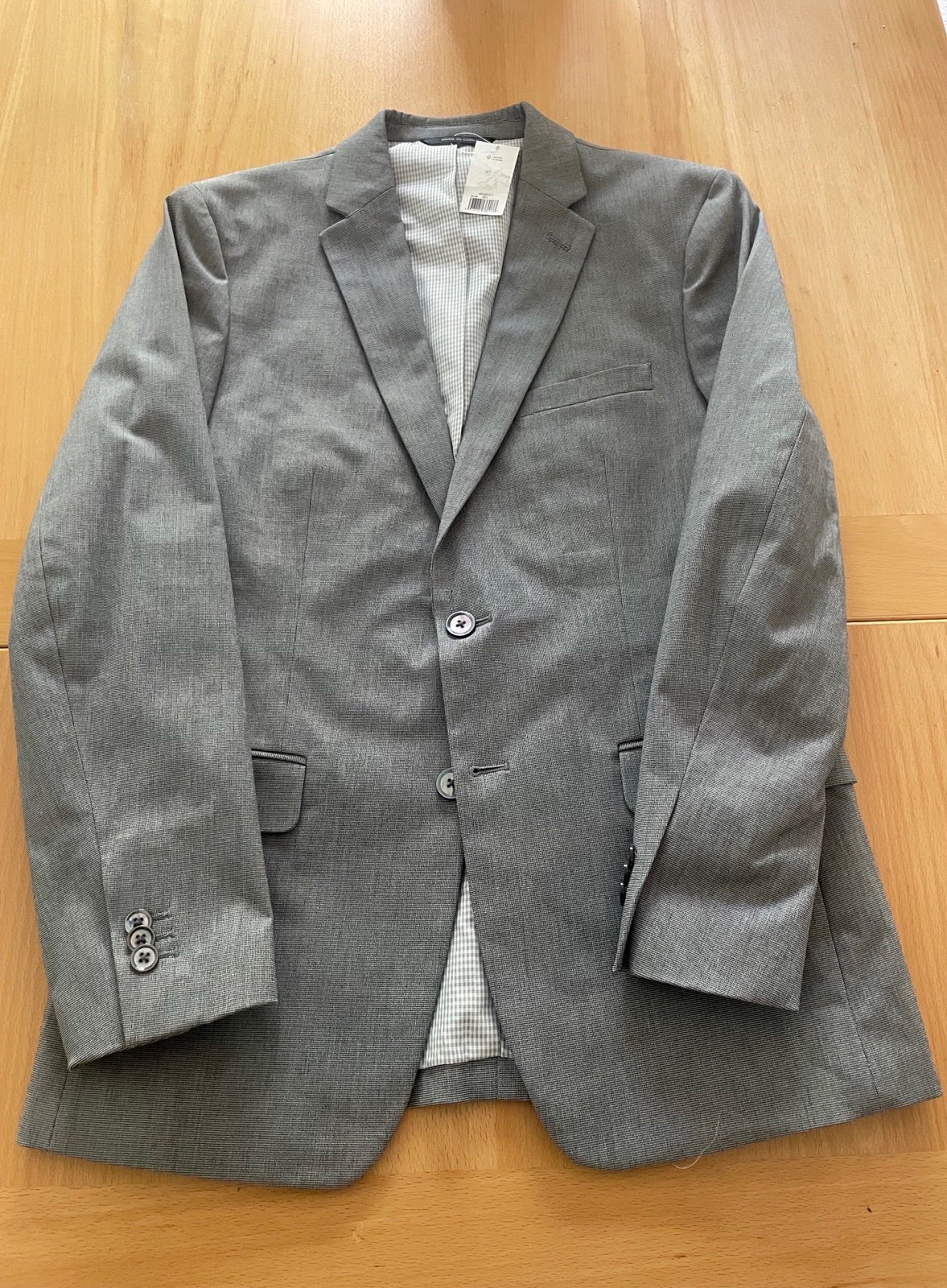 Banana Republic Modern Slim Fit Blazer grey 38 short suit jacket separate spring