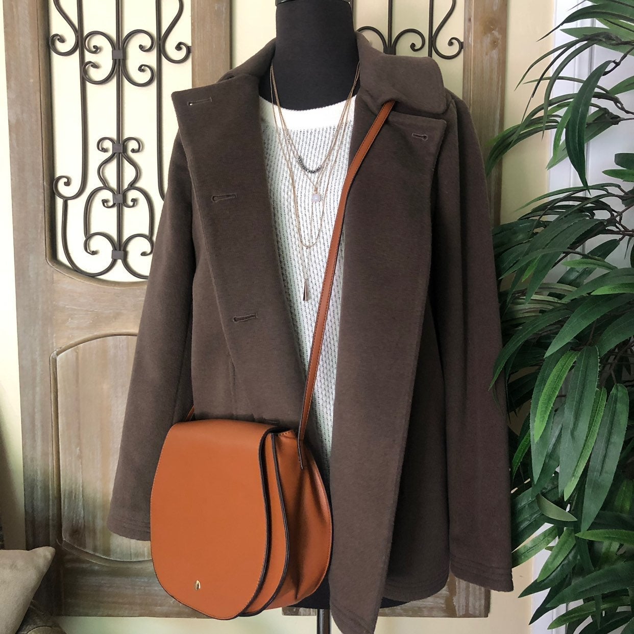 J.jill Double Breasted Pea Coat 50% Wool
