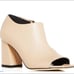 Via Spiga open toe black heel booties