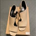Via Spiga open toe black heel booties