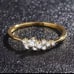 New 18 K Yellow Gold Plated Diamonds Ring