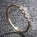 New 18 K Yellow Gold Plated Diamonds Ring