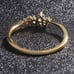 New 18 K Yellow Gold Plated Diamonds Ring