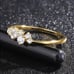 New 18 K Yellow Gold Plated Diamonds Ring