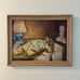 Original Vintage Floral Still Life Oil Painting Framed Signed Stella Art Deco