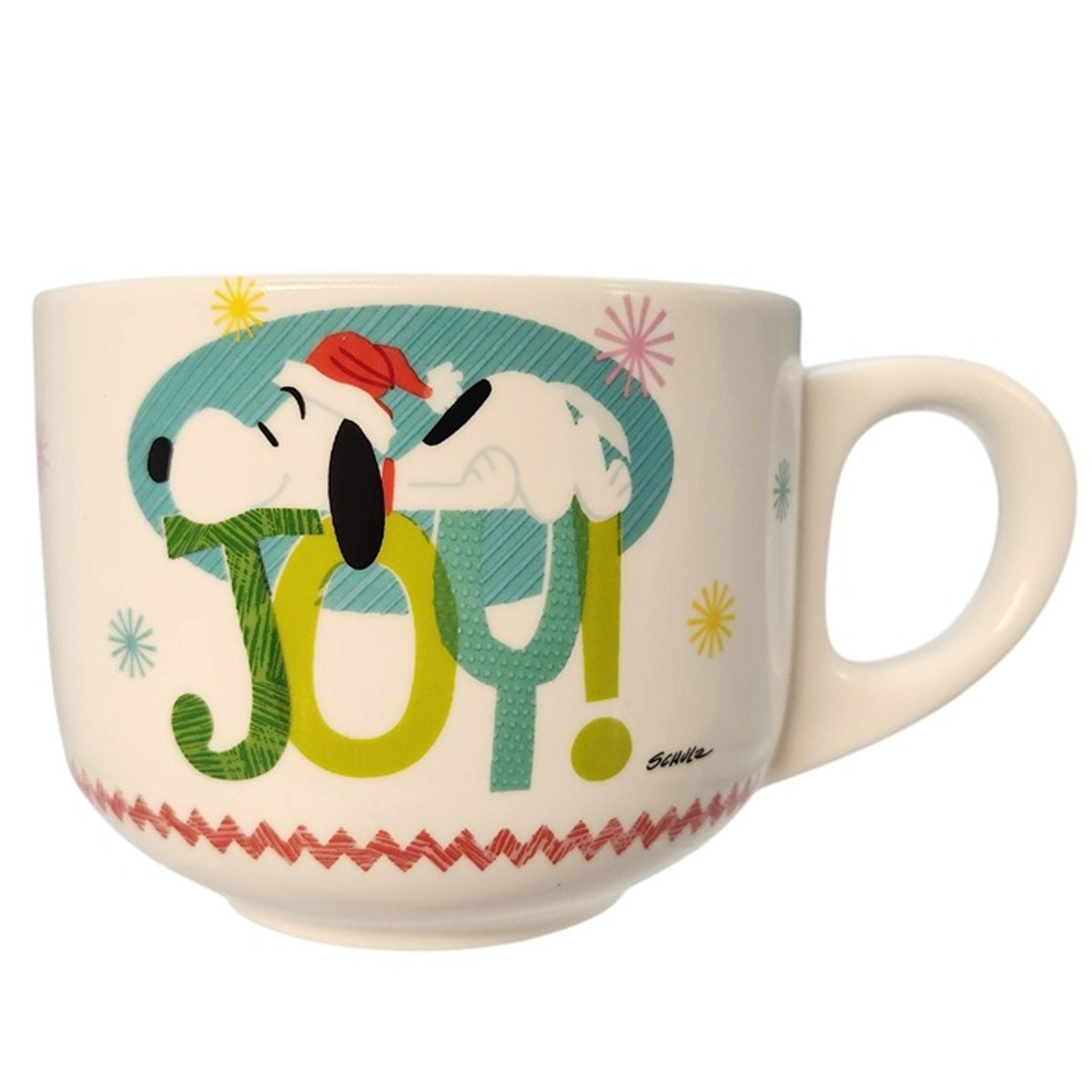 Large Peanuts SNOOPY Hallmark Christmas Holiday Coffee Soup Mug NEW!
