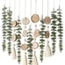 Artificial Eucalyptus Wall Decor Fake Greenery Leaves Stems Wall Hanging Plants