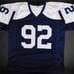 Tony Tolbert Signed Dallas Cowboys Thanksgiving Blue Football Jersey JSA COA