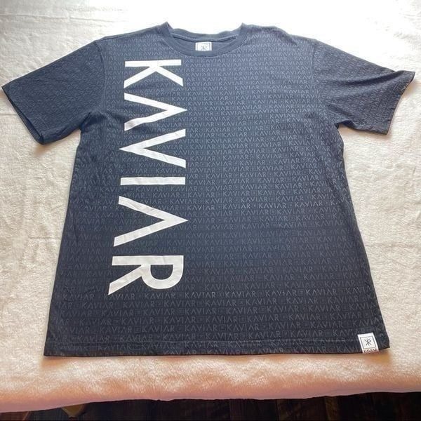 Kaviar Oak and Marble Private Label Black T-Shirt Size Large