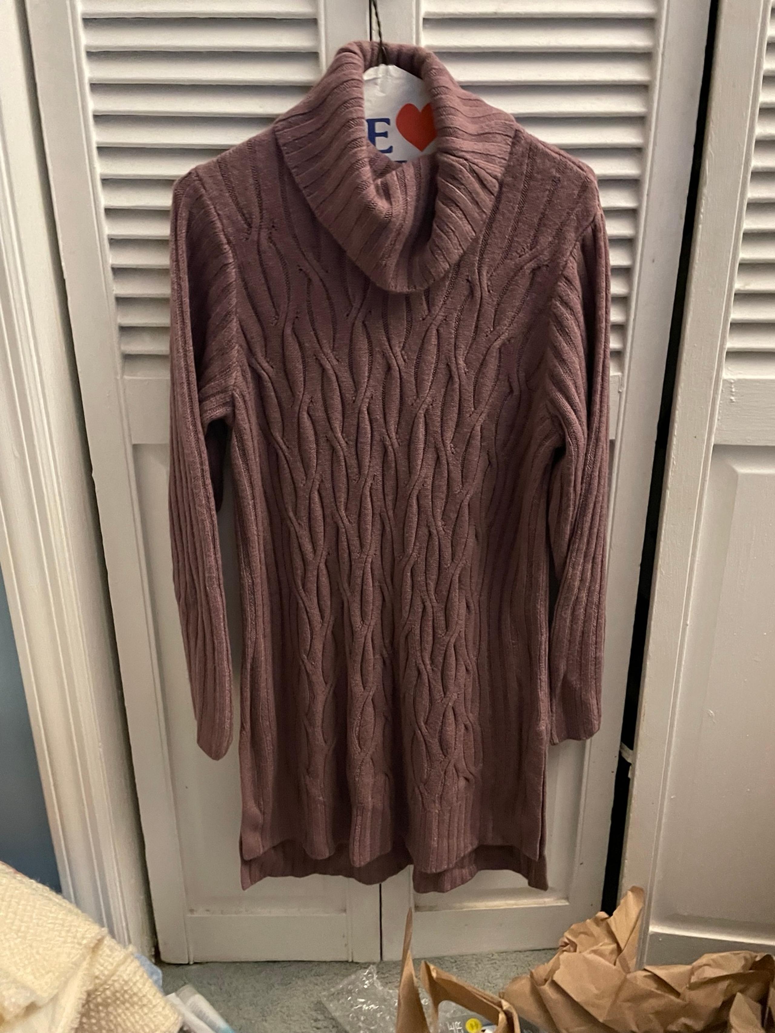 DG2 by Diane Gilman light purple cowl neck sweater
