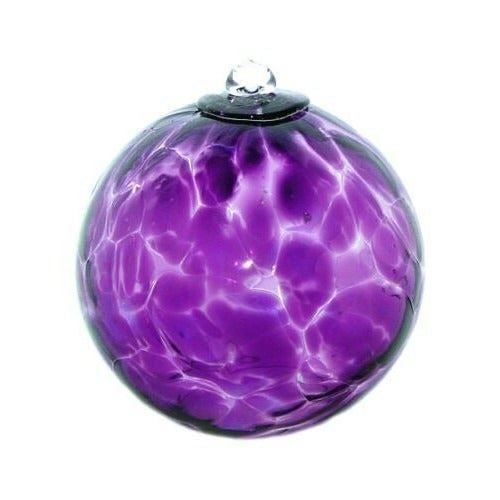 NEW 5 Amethyst Purple Friendship Art Glass Hanging Ball
