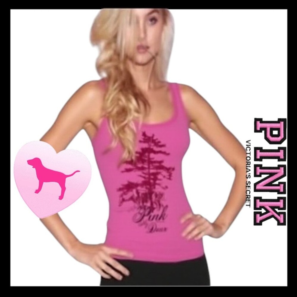 Victorias Secret PINK Vintage Razor Back Tank Top Size Small NWOT