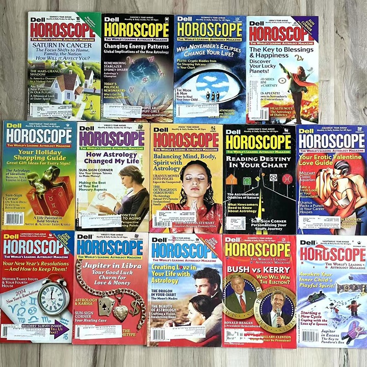 Lot of 14 Vintage 2003/2004 Dell Horoscope Astrology Magazines Zodiac Guide RARE