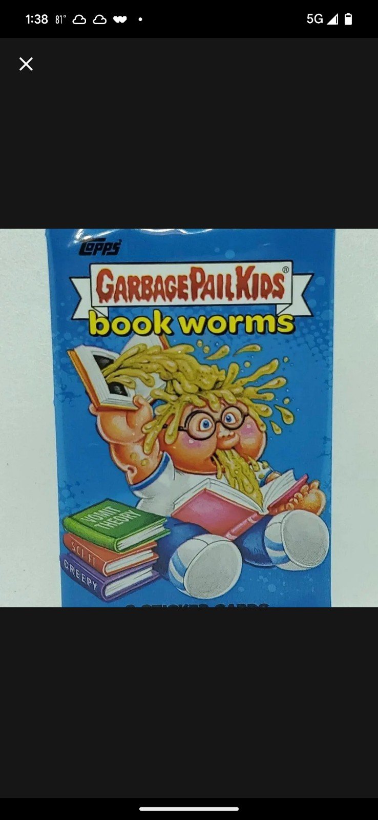 50 packs of gpk bookworms