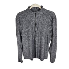 Lululemon Surge Warm 1/2 Zip Men's Medium Heathered Black