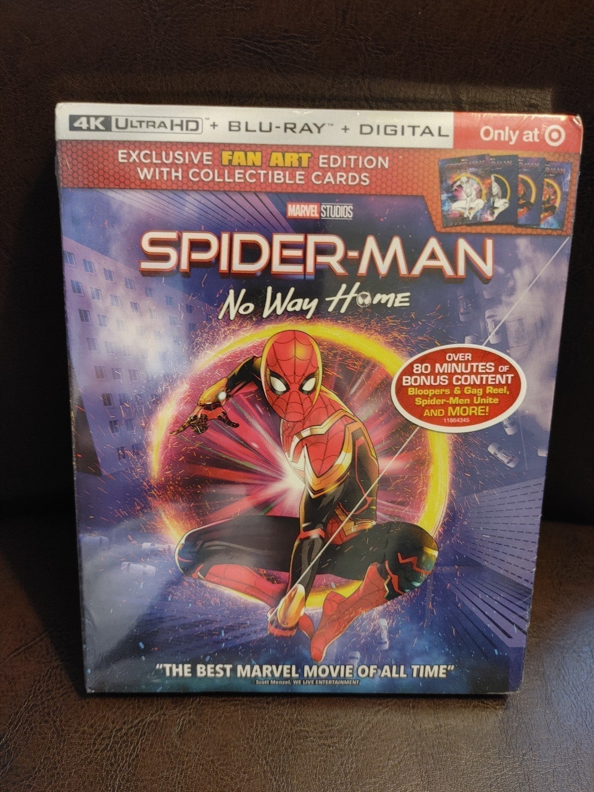 Spider-man No Way Home 4K TARGET Exclusive Fan Art Edition w Collectible Cards