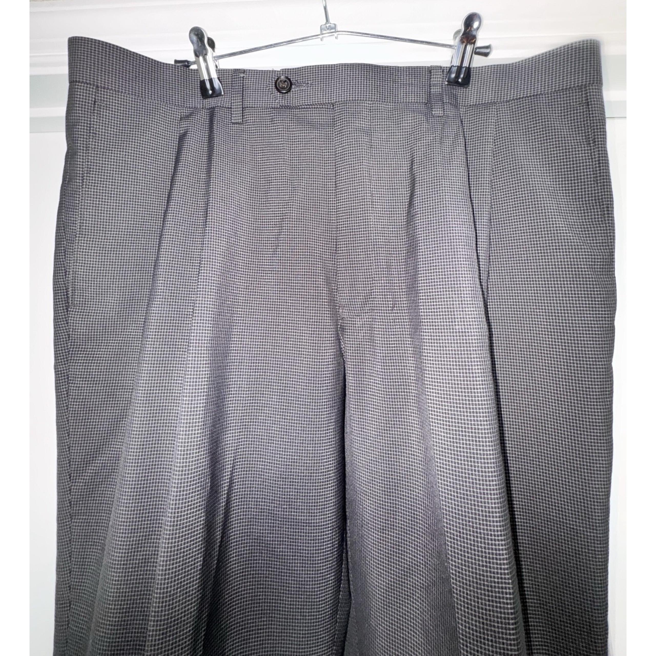 Ralph by Ralph Lauren mens Comfort -Fit Pleated Pants Men 34x32 Gray $79.50 msrp