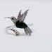 Hummingbird Ring - Emerald Gem