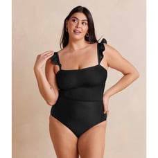 NWT Summersalt The Ruffle Oasis one piece in black sz 14