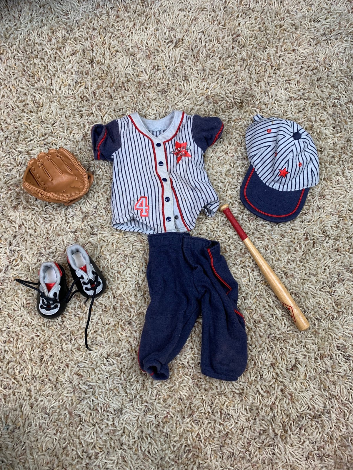 American Girl Doll softball uniform outfit Pleasant Company