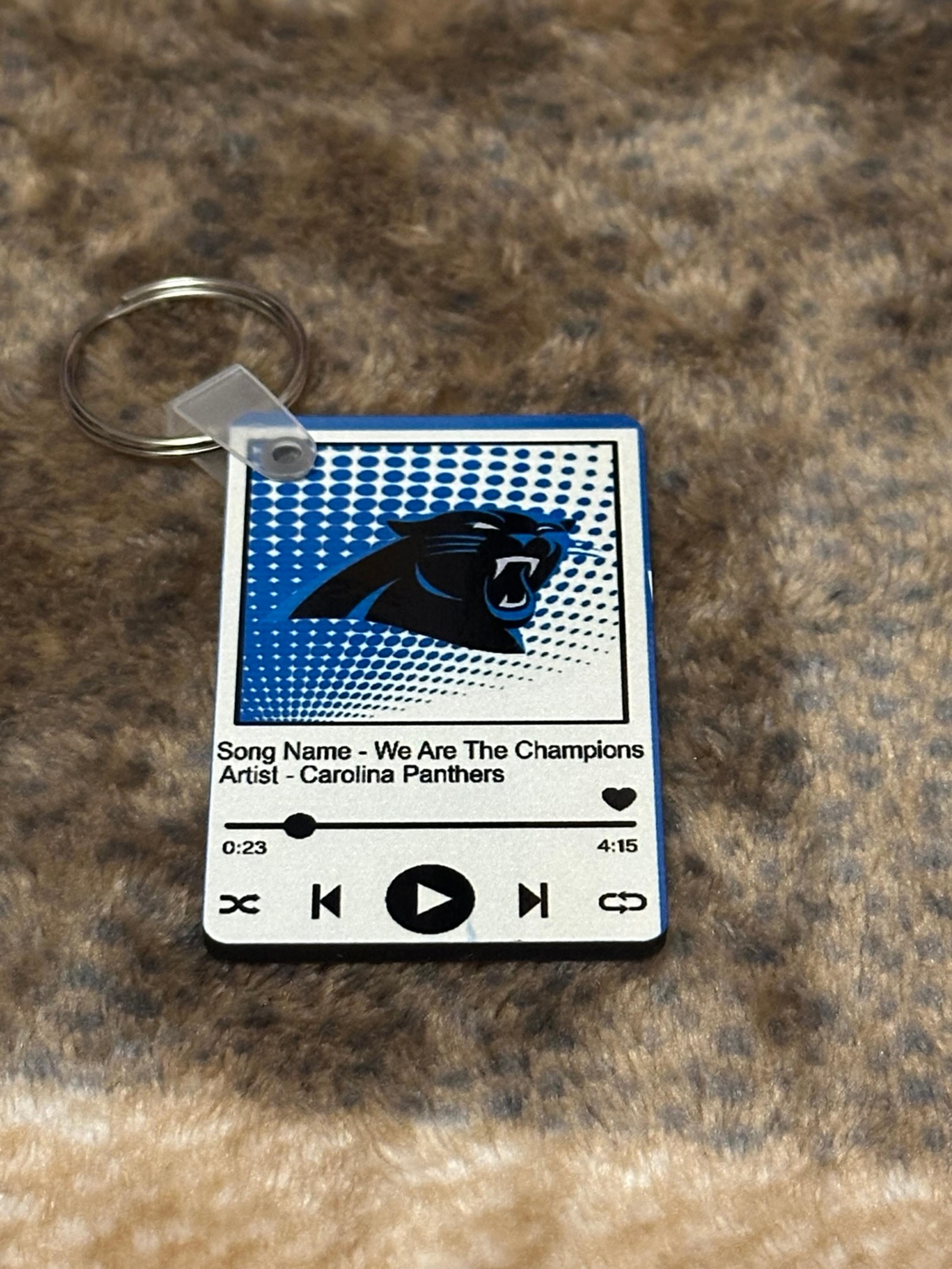 Carolina Panthers Playlist Keychain