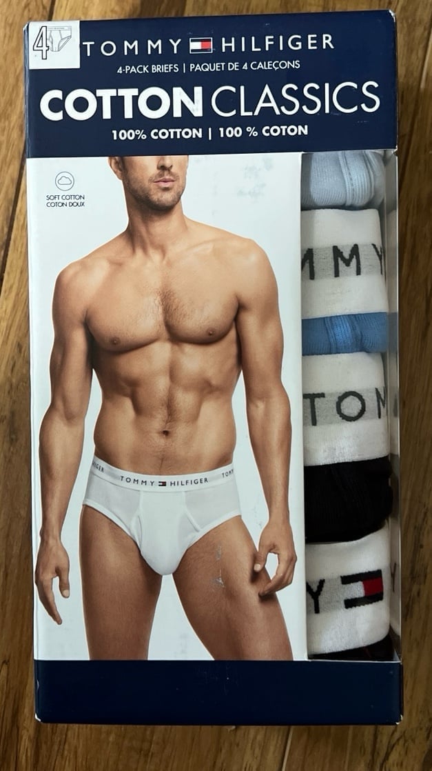 4 Pack Briefs, 100%cotton, New Tommy Hilfiger men underwear , Size M