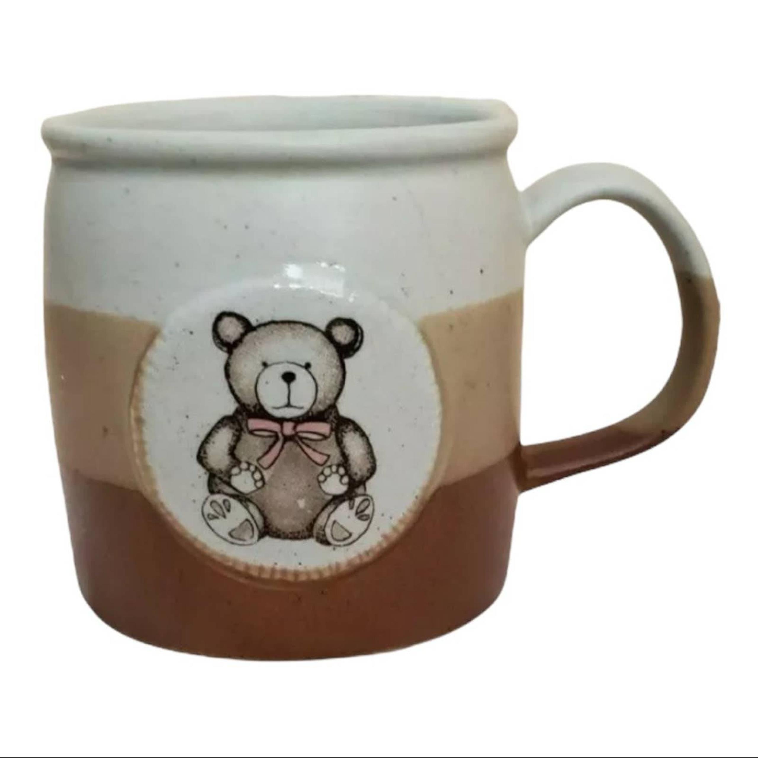 Vintage Otagiri Japan Teddy Bear Brown Pottery Coffee Cup Mug