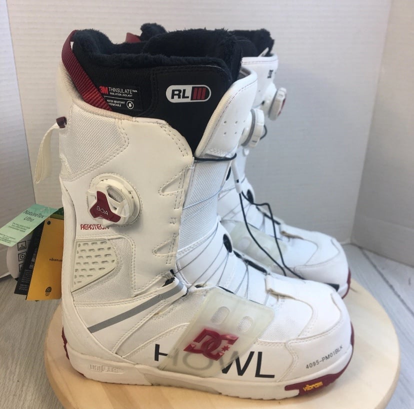 DC 2023 HOWL Phantom Boa Snowboard Boots Boa White Red Mens 7 NEW!