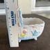 Vintage Napcoware White Baby Buggy Ceramic Nursery Decorative Bassinet Planter
