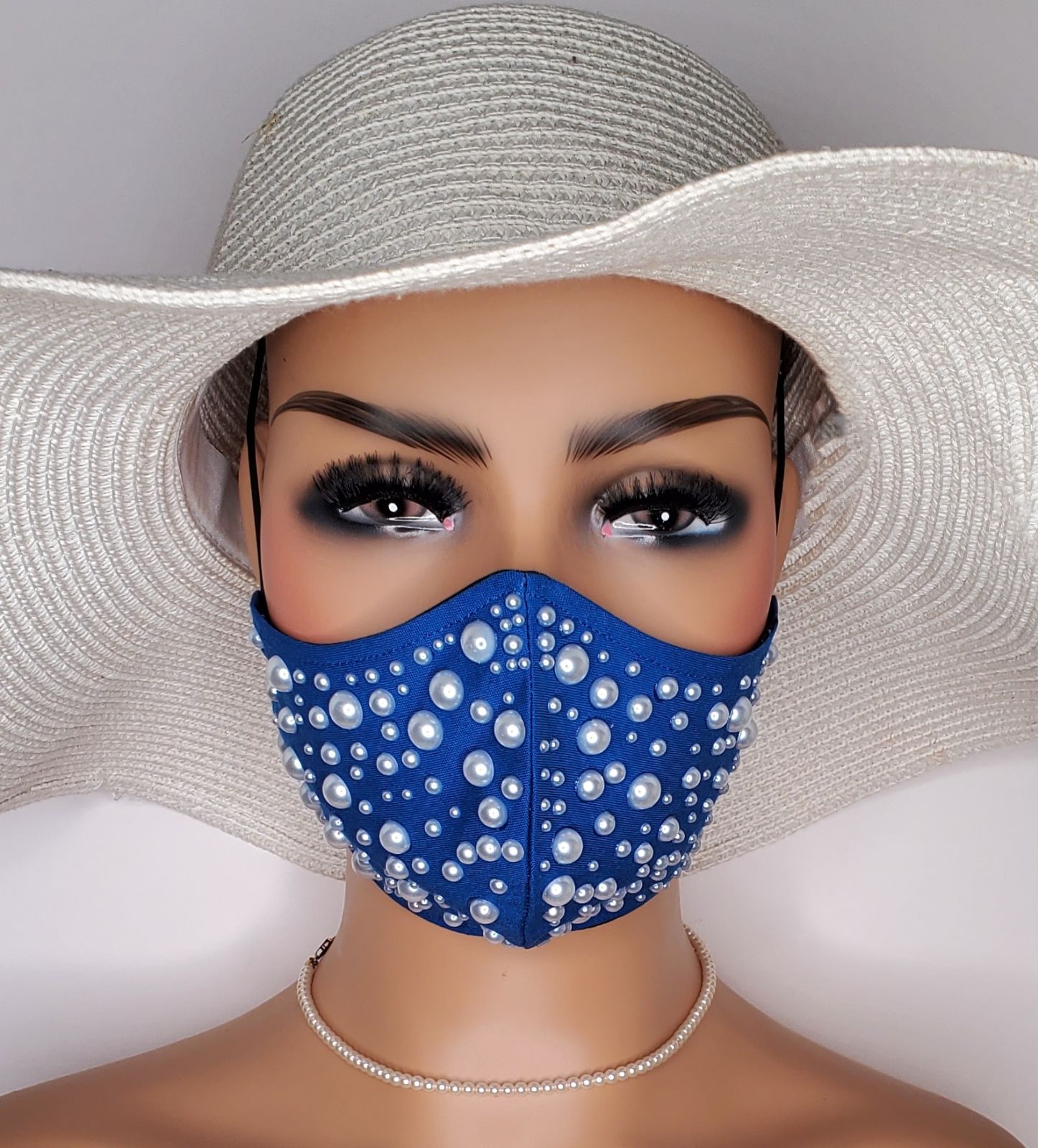 Blue Pearl Face Mask
