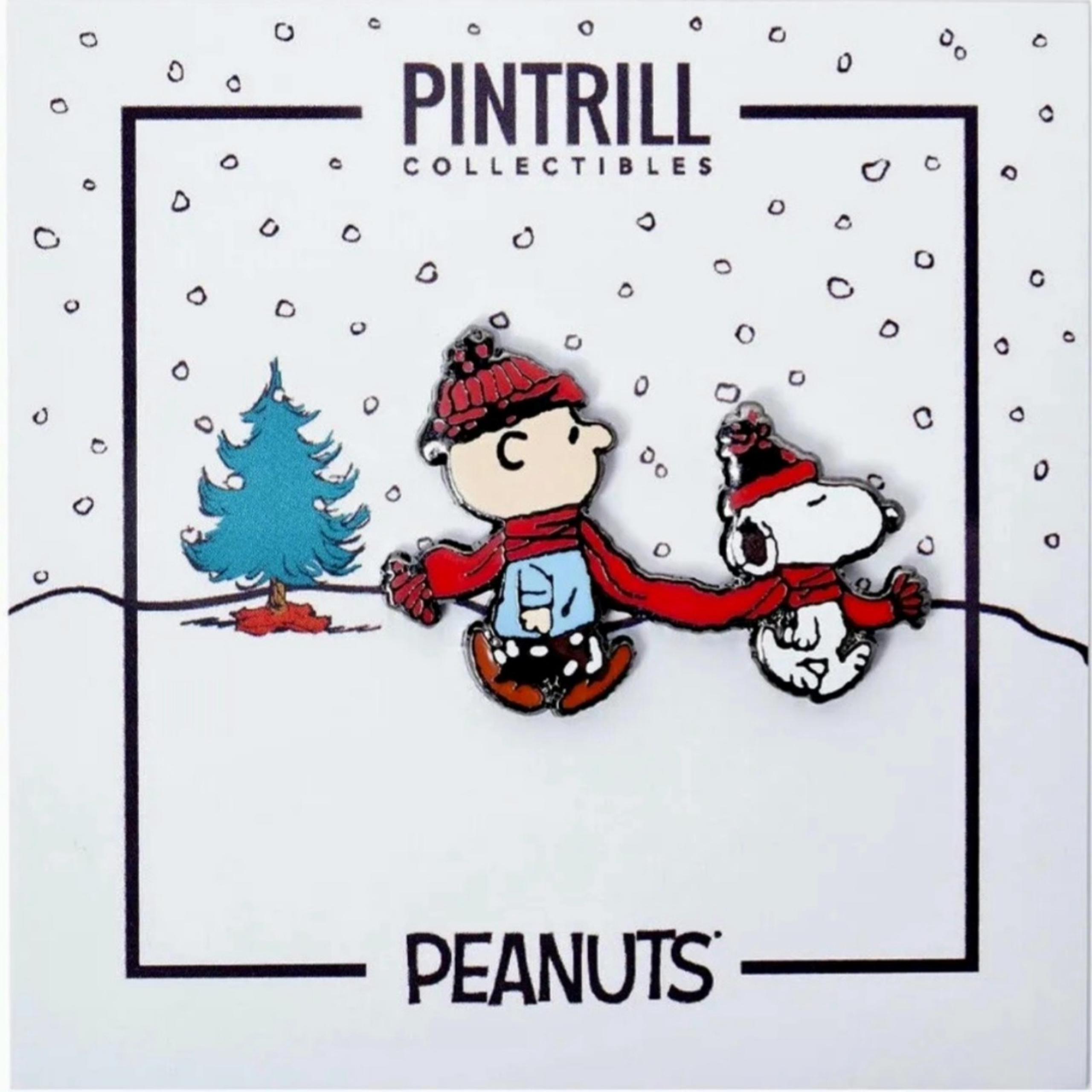 ⚡RARE⚡ PINTRILL x PEANUTS Charlie & Snoopy Winter Scarf Pin *BRAND NEW*