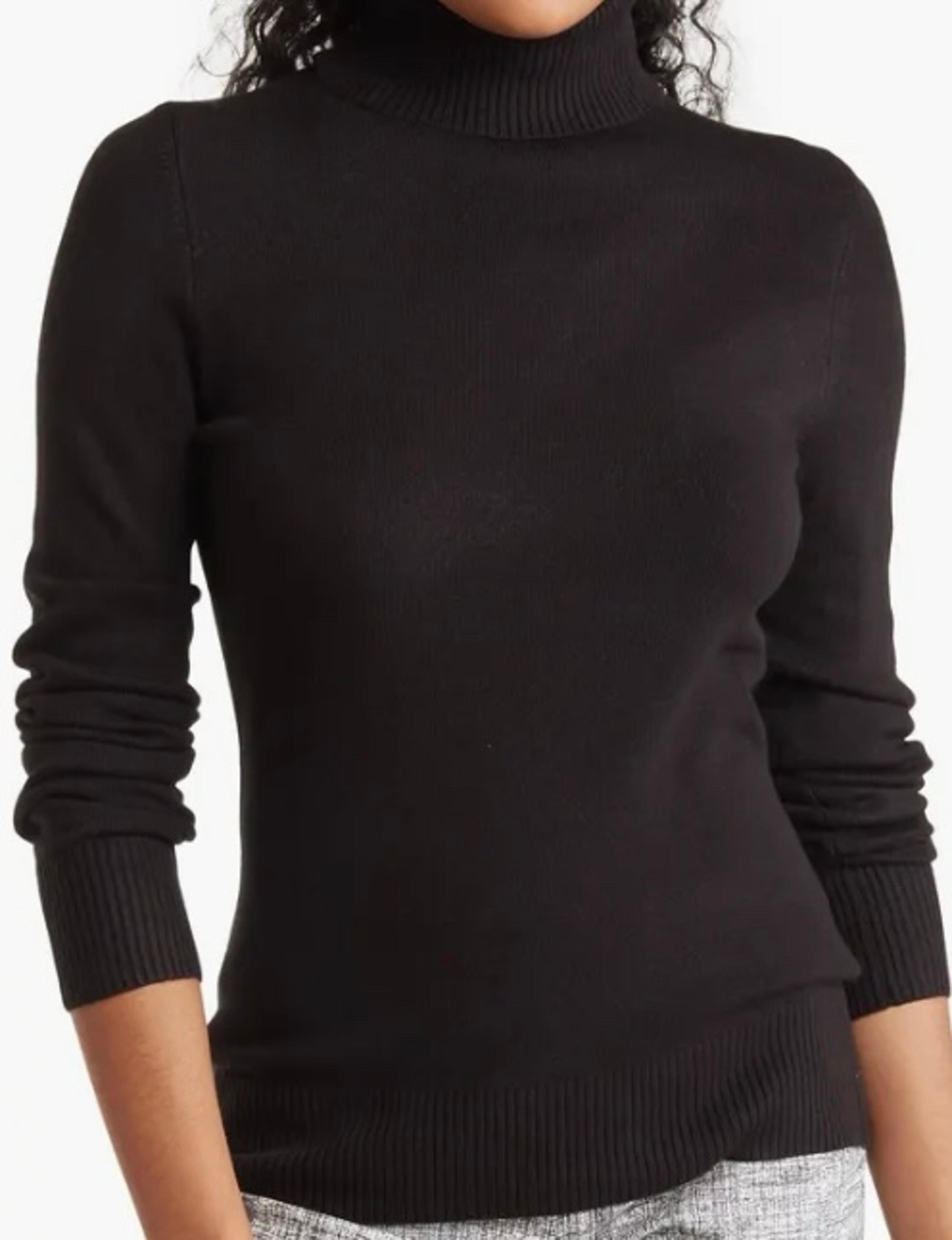 NWT French Connection Babysoft Turtleneck Sweater Black Medium $88