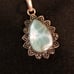 16-16 Larimar Tear drop necklace pendent