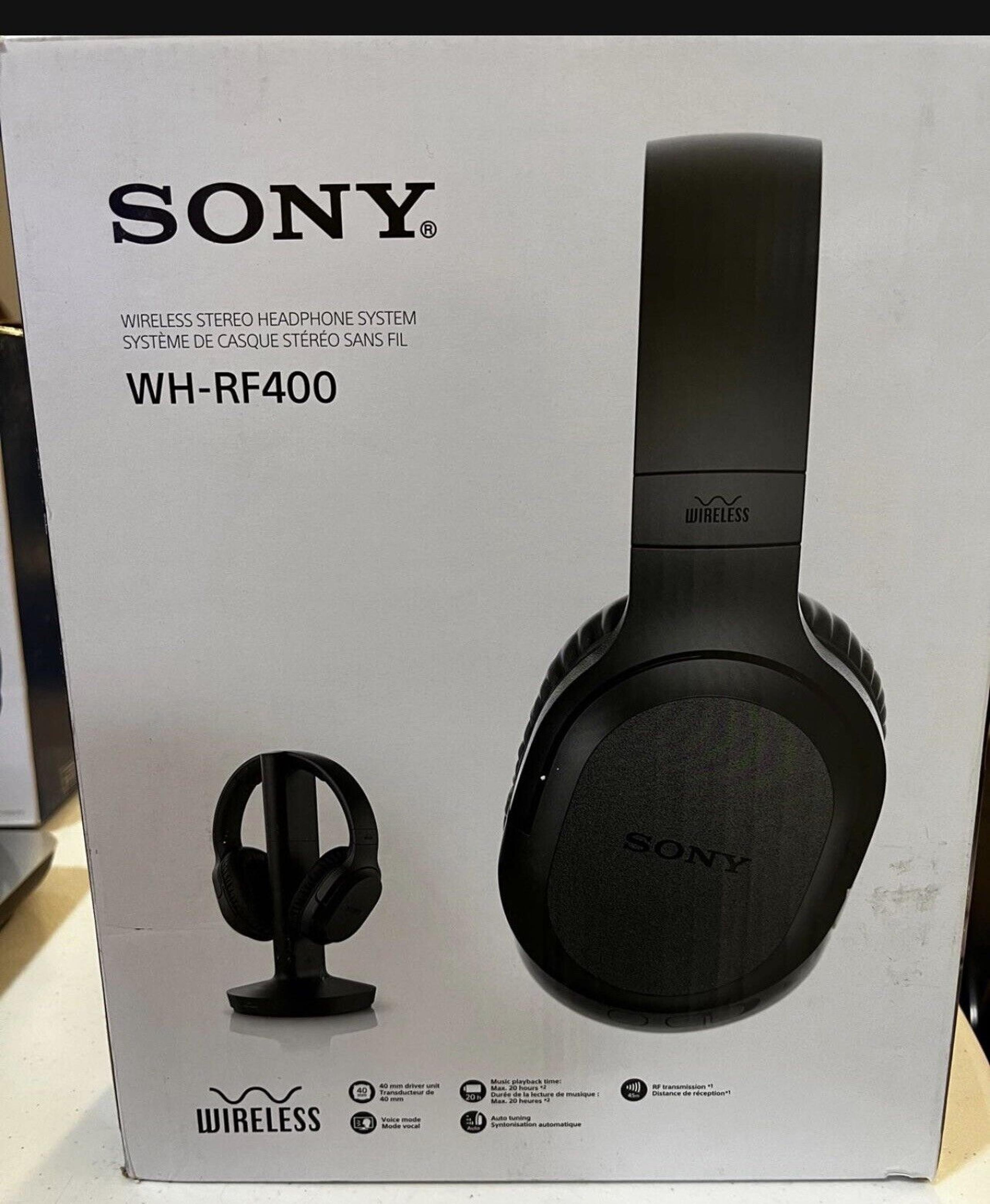 Sony RF400 Wireless Home Theater Headphones - Black