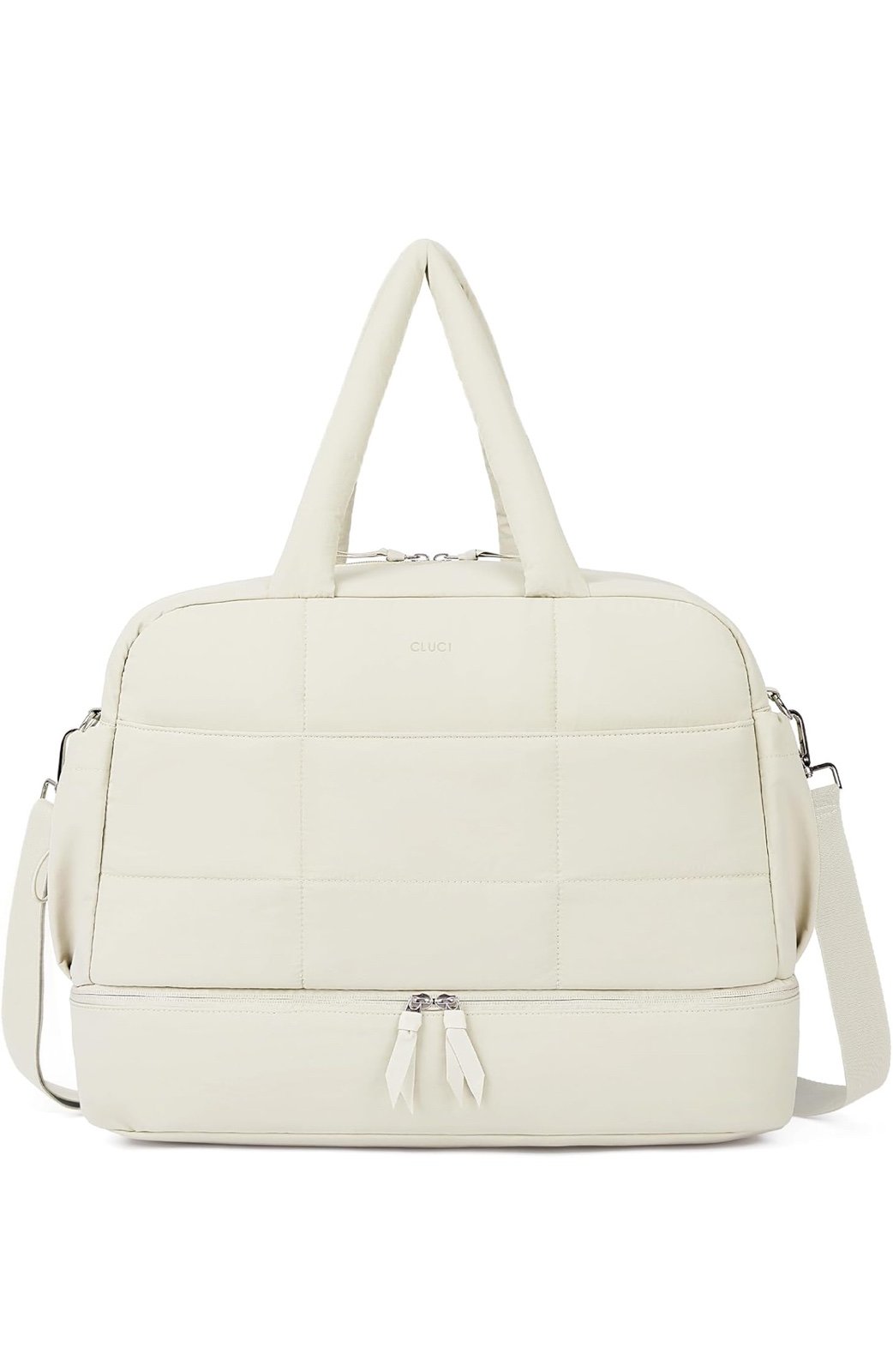 CLUCI Duffle Bag for Travel,Carry on Bag with Shoe Compartment,Puffer Tote Bag f