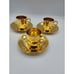 Noritake M Demitasse cups & saucer~Hand Paint Gilt Gold~Morimura JAPAN 6 pcs