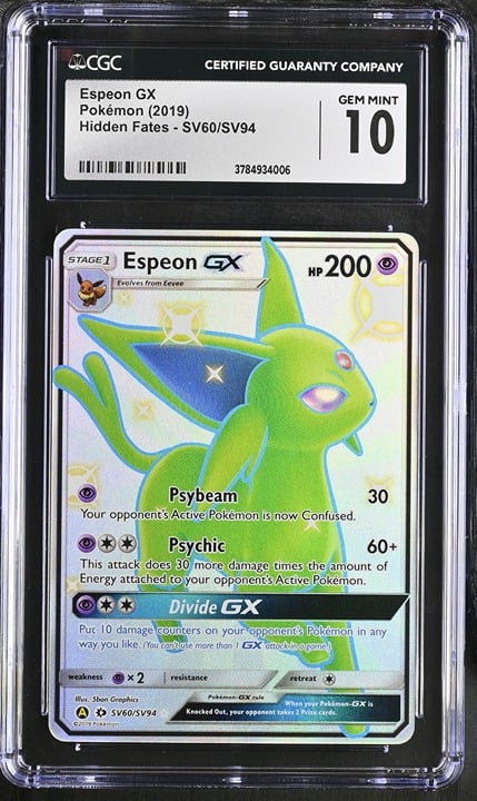 Espeon GX (SV60/SV94) Hidden Fates CGC GM 10