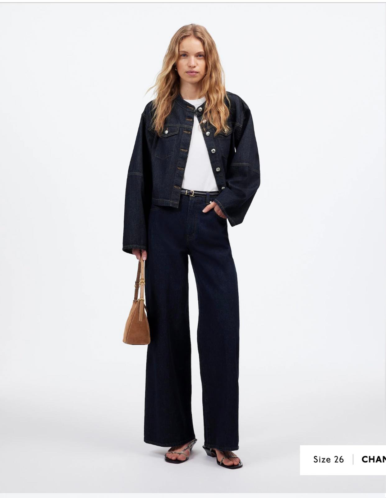 Madewell Superwide-Leg Jeans in Essex Wash 26 NWT
