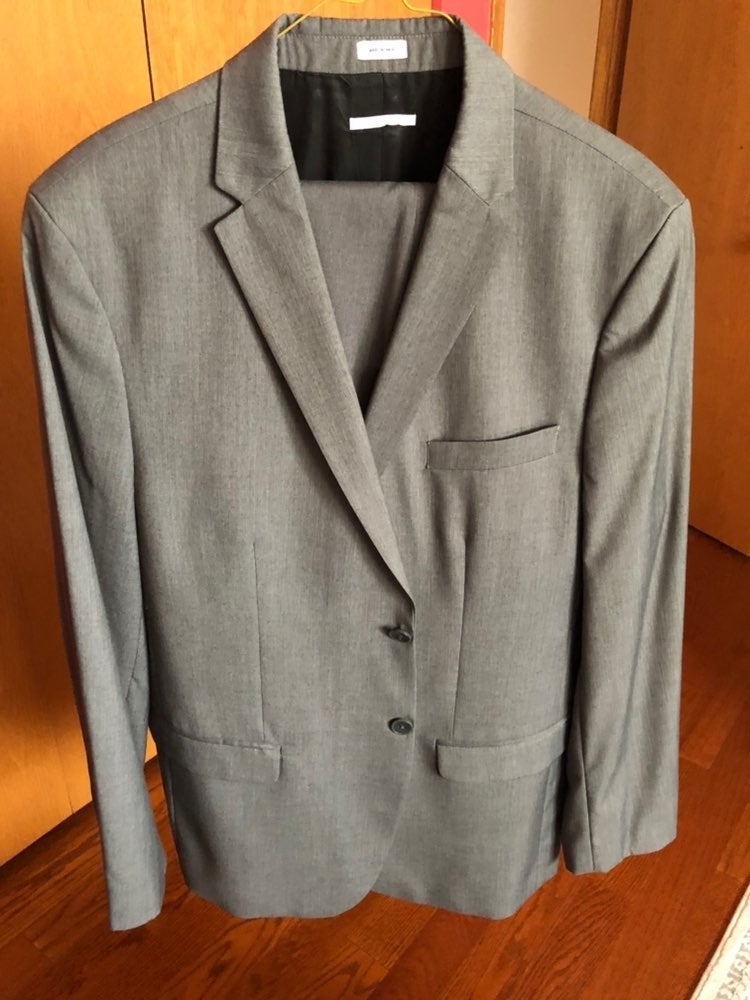Men’s Slim Fit Grey Suit Set